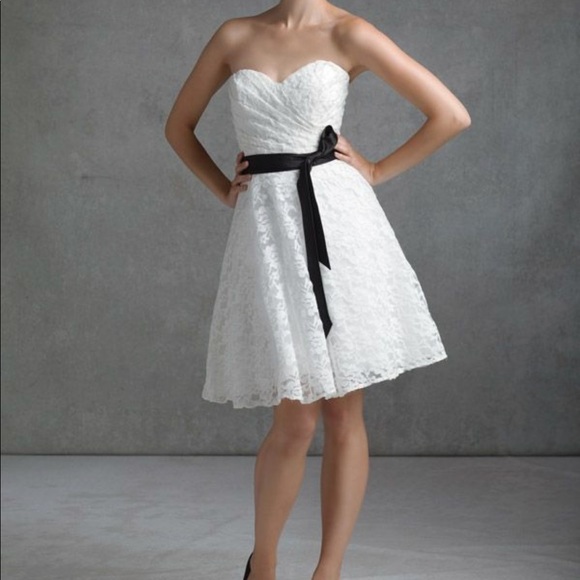 MORI LEE WHITE LACE DRESS - Picture 2 of 8